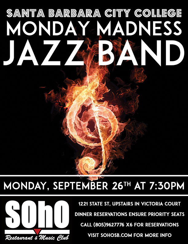 Soho Â» Sbcc Monday Madness Jazz Band â Tickets â Soho Restaurant
